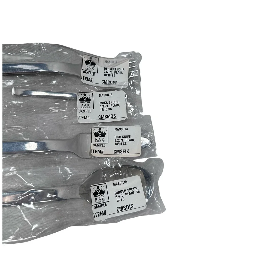RAK Porcelain Massilia 18/10 Stainless Steel Flatware Mixed Sample Lot 16 New‎